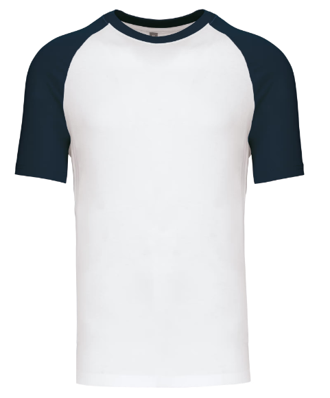 K330 - Baseball t-shirt bicolore manches courtes