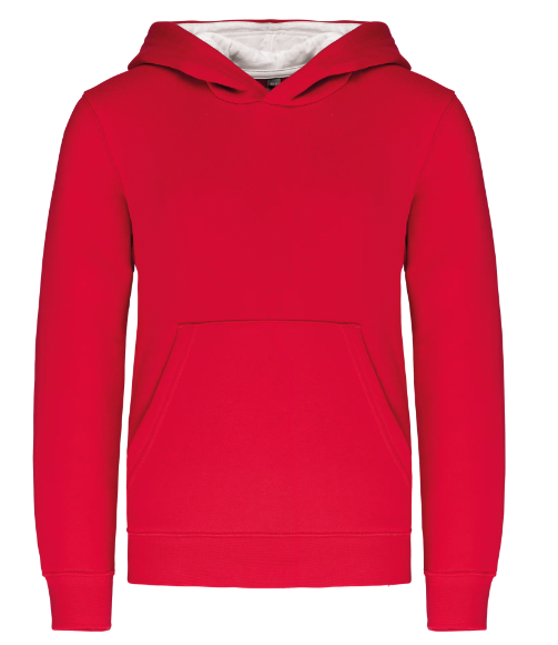 K453 - Sweat-shirt capuche contrastée enfant