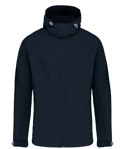 K413 - Veste softshell à capuche amovible homme