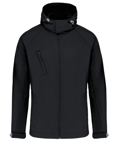 K413 - Veste softshell à capuche amovible homme